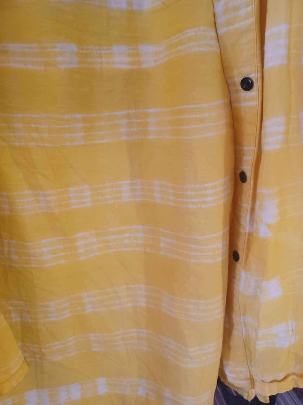 ZURI Yellow & White Striped Button-Up Top - Picture 2 of 5